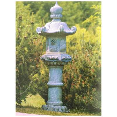 outdoor garden granite carved japanese stone lantern