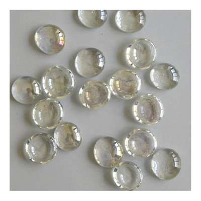 crystal clear flat glass marble pebble