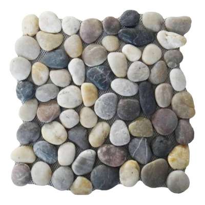 outdoor cheap pebble stone floor mat for decoration