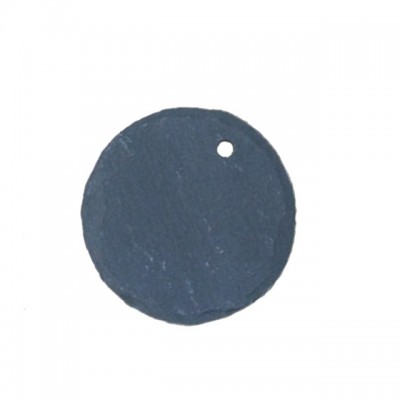 round black or dare grey salte stone plate with hole