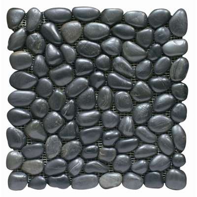 Polished pebble tiles cobblestone paver mats