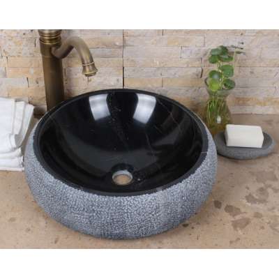 black color marble washbasin China supplier