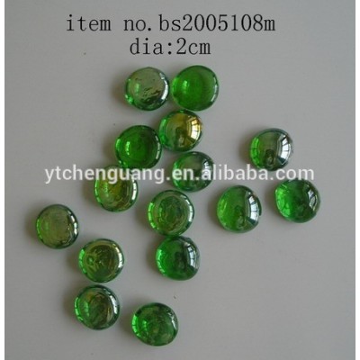 transparent light green glass gems for wall decoration