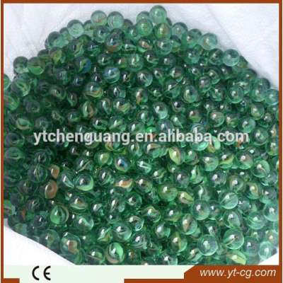 Classic Home Decoration 16mm Aquarium Green Glass Marbles