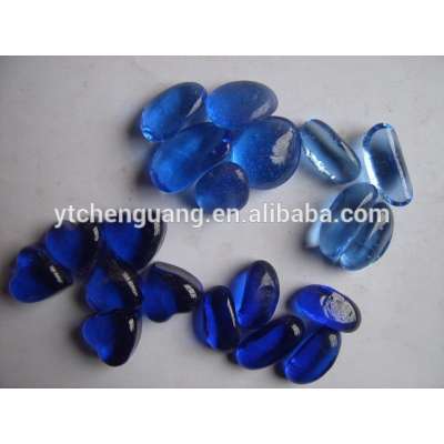 beautiful decorative coloured glass pebbles for vases and home decoration