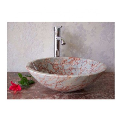 pink natural marble deep kitchen basin toilet sink for washing