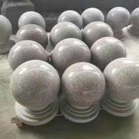 Customer size color granite car parking stone cheap car parking stop round ball stone